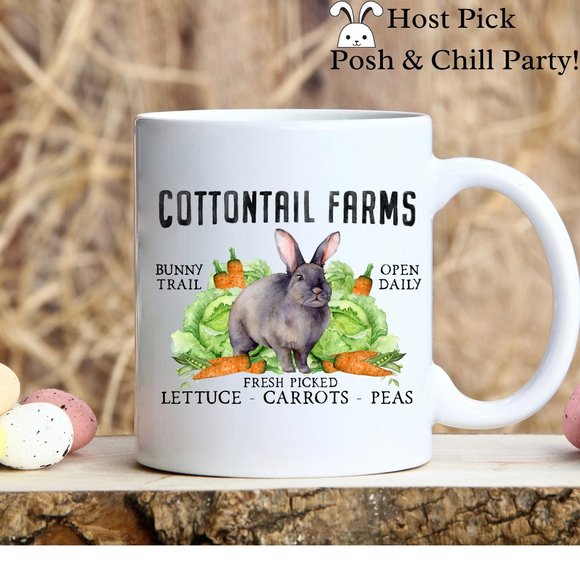 Hand Crafted Other - Spring Mug, Cottontail Farms, Bunny, Gift, Easter